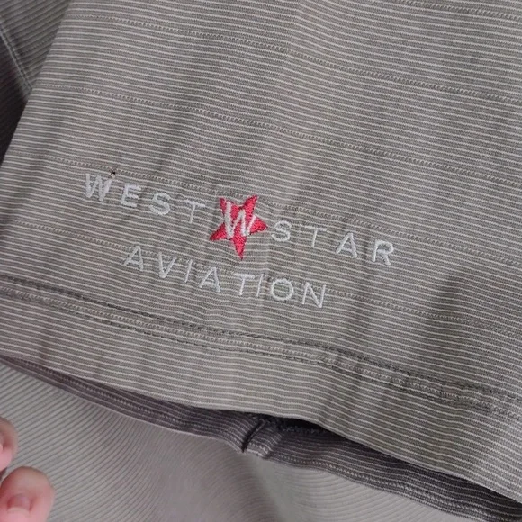 Gold Tri Mountain 60's 2 Ply DBL Mercerized-Cotton Polo Pinstripe Shirt 2XL - Picture 5 of 14